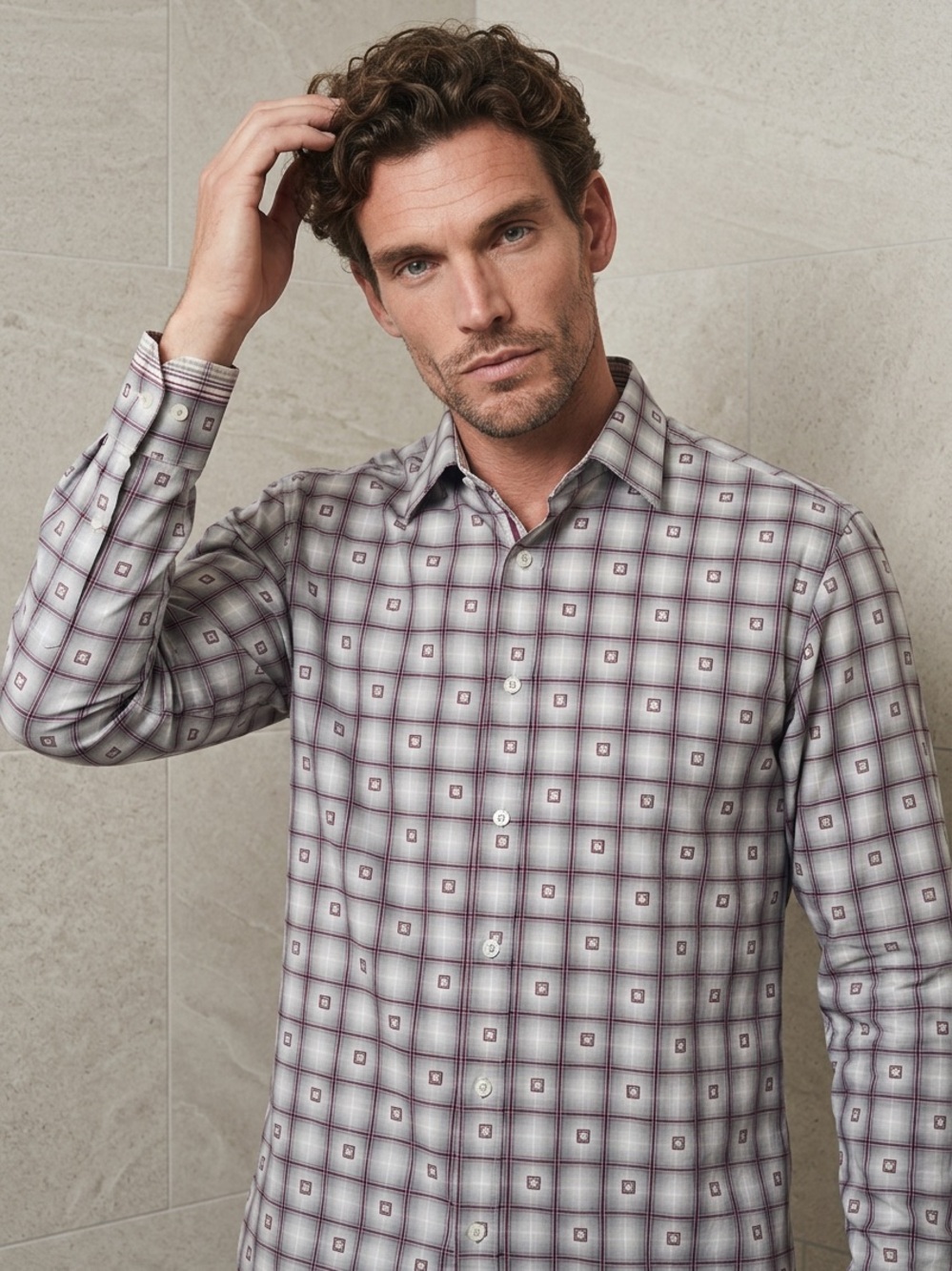 Robert Graham Exclusively Decorative Plaid Button Down Long Sleeve Shirt ~ XL
